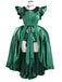 Grün 1950er Wednesday Addams Inspiriert Satin Kostüm Set