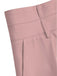 Rosa 1950er Hohe Taille Solide Hosen