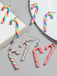 Weihnachten Regenbogen Zuckerrohrbonbon Farbe Ohrringe