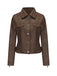1960s Leder Multi-Zip Moto Jacke