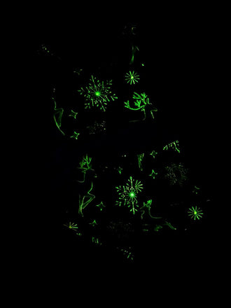 2PCS 1970er Glühend Bunt Drucken Flanell Pajama Set