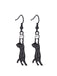 Halloween Katze Diamant Anhänger Ohrringe
