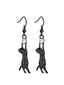 Halloween Katze Diamant Anhänger Ohrringe