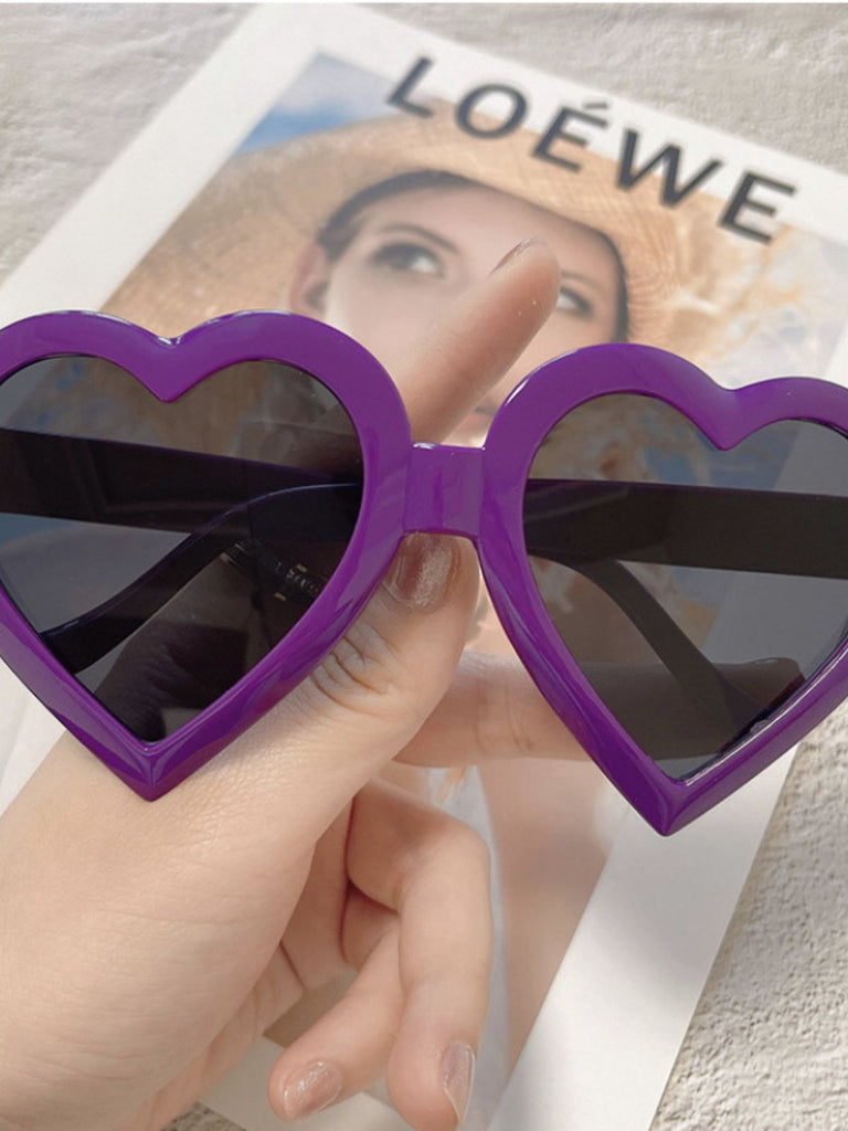 Vintage Gebogen Herzrahmen Sonnenbrille