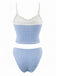 1950er Kariert Spitze Besatz Tankini Set
