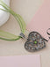 Vintage Oktoberfest Schleife Herz Blume Halskette