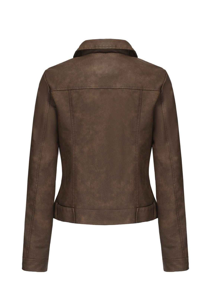 1960s Leder Multi-Zip Moto Jacke