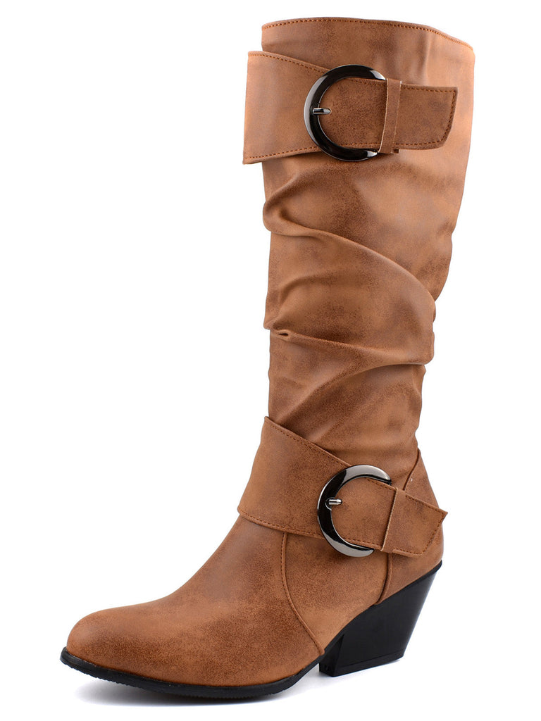 Vintage Schnallen Western-Stil Cowboy Stiefel