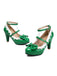 Vintage Bogen Farbblock Schnalle Mary Jane Schuhe
