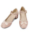 Blumen Jacquard Perle Mary Jane Klobige Absätze
