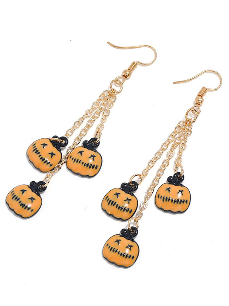 1950er Halloween Kürbis Lange Kette Ohrring