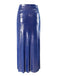 Blau 1970er Solide Schimmernd Perle Cover-Up