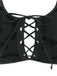 Schwarz 1980er Träger Fledermäuse Netz Gothic Bikini Set
