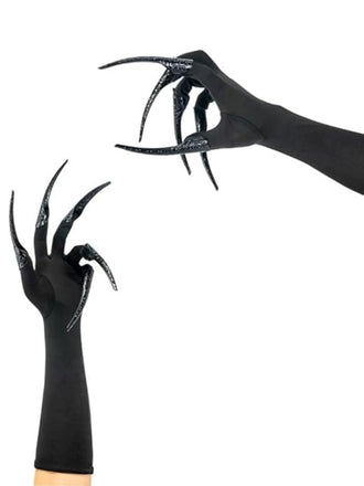 Halloween Schwarz Lang Klauen Handschuhe