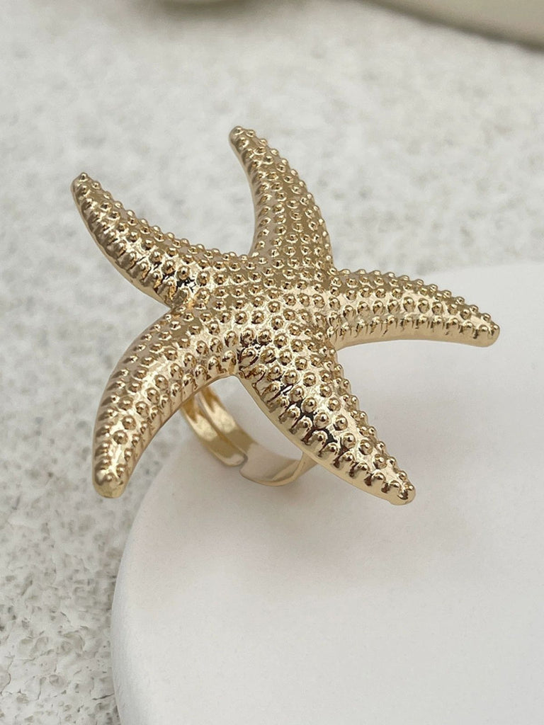 Seestern Blumen Perle Ring