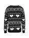 1980er Herz Muster Valentinstag Pullover