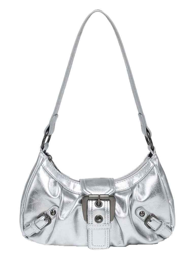 Vintage Leder Schnalle Design Schulter Tasche