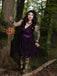 Deep Purple 1950er Halloween Fledermaus Schleife Kleid