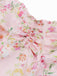 1940er Blumen Schnürung Breit-Träger Kleid