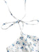 Weiß 1960er Kleine Blumen Kuchen Kleid
