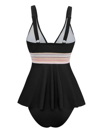 2PCS 1940er Boho Rüschen Rock Bademode