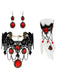 Vintage Spitze Kristall Gothic Schmuckset
