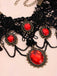 Vintage Spitze Kristall Gothic Schmuckset