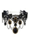 Vintage Spitze Kristall Gothic Schmuckset