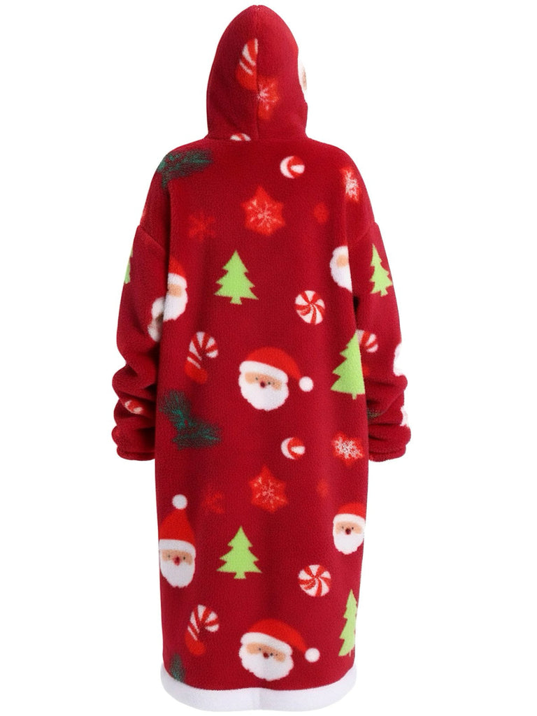1970er Pumpkin Weihnachtsmanns Schneemann Decke Hoodie Lougewear