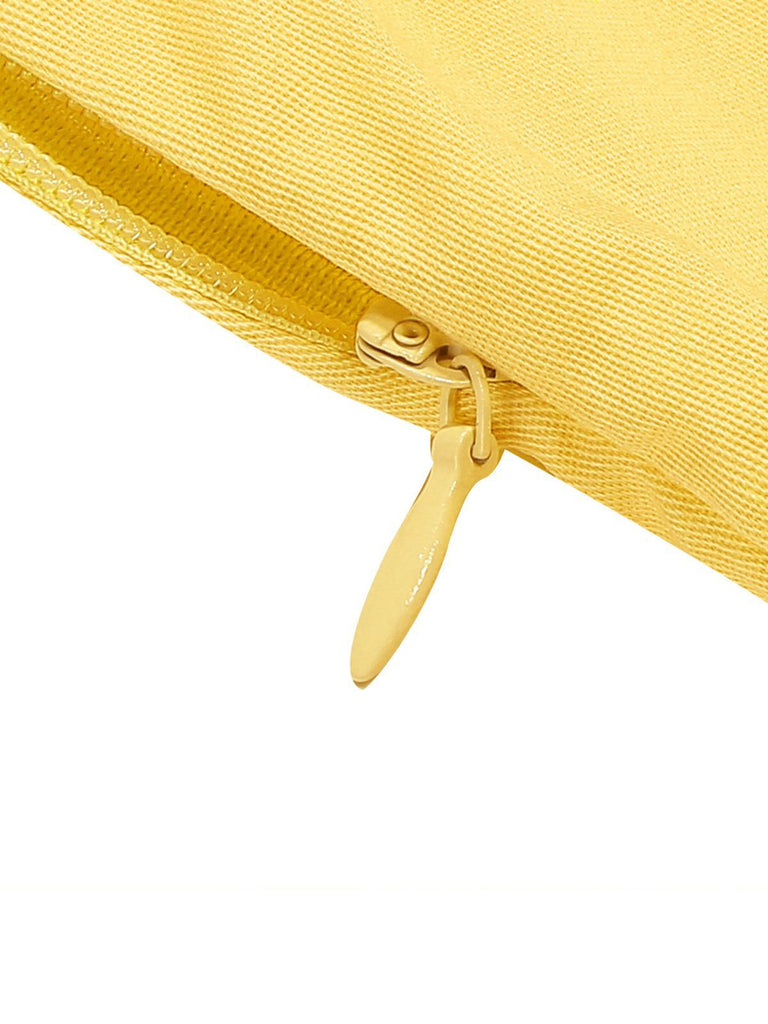 1950er Solide Matrosen Kragen Schleife Ärmellos Kleid