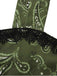 Grün 1950er Paisley Spitze Patchwork Swing Kleid