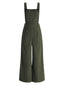 1960er Cord Weites Bein Solide Jumpsuit