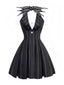 [Vorverkauf] Schwarz 1960er Nightmare Before Christmas Jack Streifen Kleid