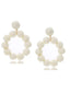 Bohemien Raffia-Creolen Statement-Ohrringe