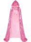 Retro Prinzessinnen-Stil Solide Tie Hooded Umhang