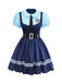 Blau 1960er Judy Hopps Kostüm Bunny Officer Shirt Kleid Set