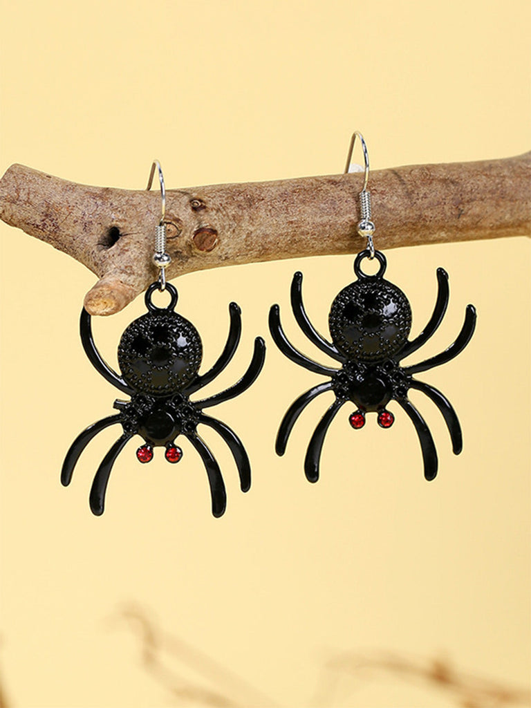 Schwarz Halloween Gruselige Spinne Ohrringe