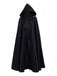 Halloween Solide Tie Hooded Cape Cloak