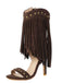 Vintage Quaste Stiletto-Stiefel mit Nieten