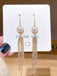 Vintage Gold Perle Quaste Ohrringe