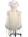 Aprikose 1940er Wednesday Enid Stil Kleid
