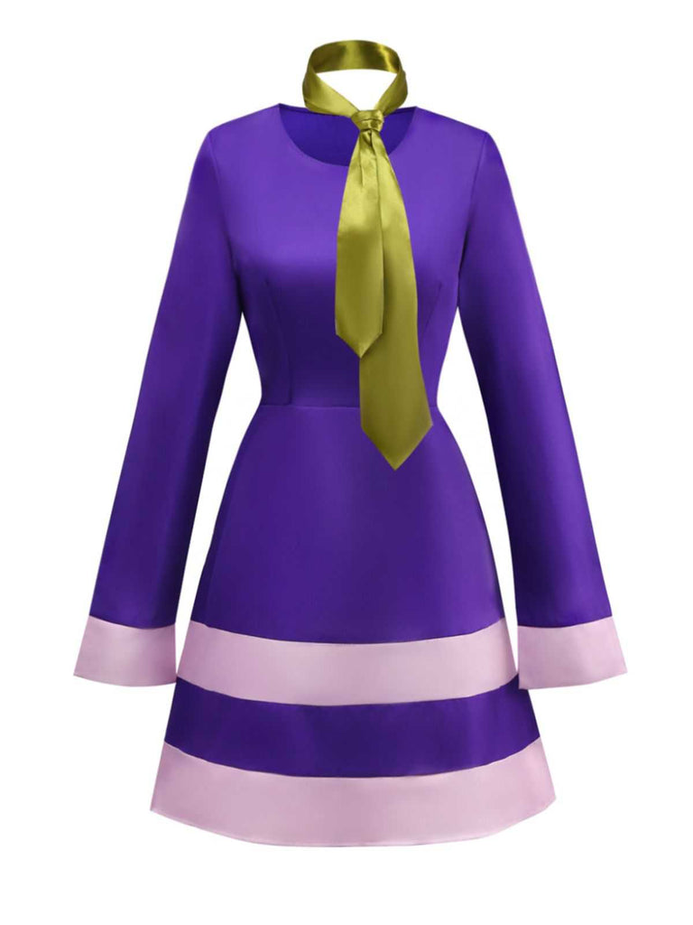 Lila 1960er Daphne-Inspiriert Mod Kleid Set