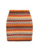 Multicolor 1970er Zickzack-Strick Mini Rock