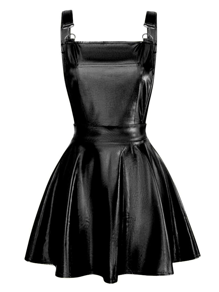 1970er Metallisch Holographic Suspender Kleid