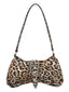 Vintage Leopard Nieten Schultertasche