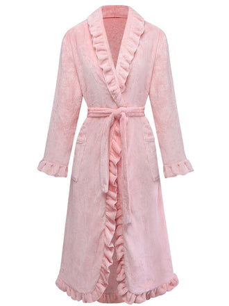 1930er Langarm Flanell Pajama Robe