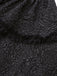Schwarz 1950er Gothic Spitzen Bogen Tie Schnürung Kleid