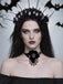 Gothic Schädel Rose Halloween Stirnband & Halskette