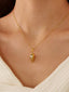 Vintage Golden Muschel Perle Halskette