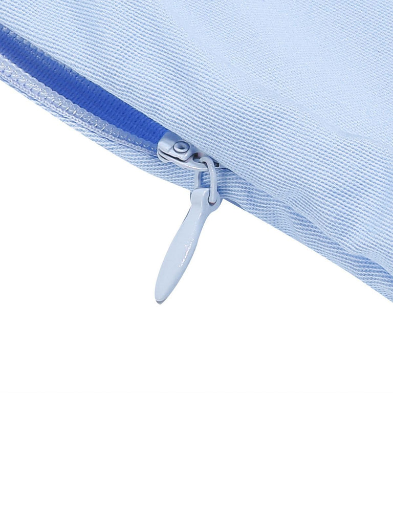 1950er Solide Matrosen Kragen Schleife Ärmellos Kleid